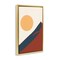 Stupell Industries Boho Mountain Peak & Sun Framed Floater Canvas Wall Art Design by Omar Escalante